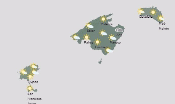 Predicción meteorológica para hoy martes, 29 de noviembre, en Baleares.
