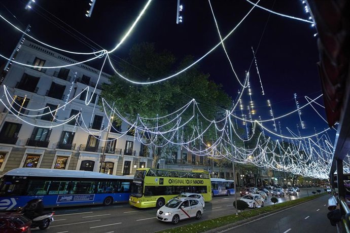 Vista de luces desde el autobús Naviluz     
