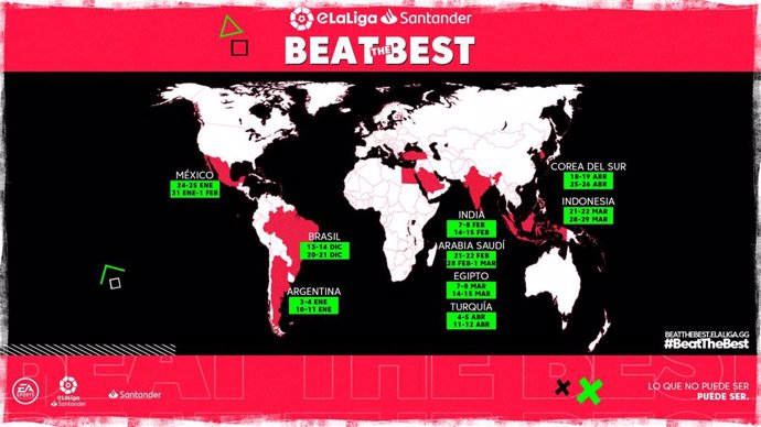 La eLaLiga Santander sigue su proyección internacional con torneos Beat the Best y challenges en EEUU y China.