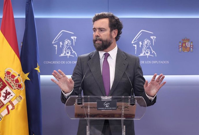Archivo - El portavoz parlamentario de Vox en el Congreso, Iván Espinosa de los Monteros