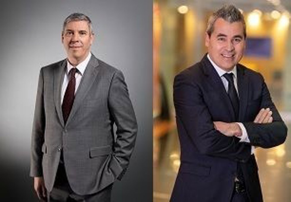 Recasens y De los Mozos en unas fotos de archivo facilitadas por Renault