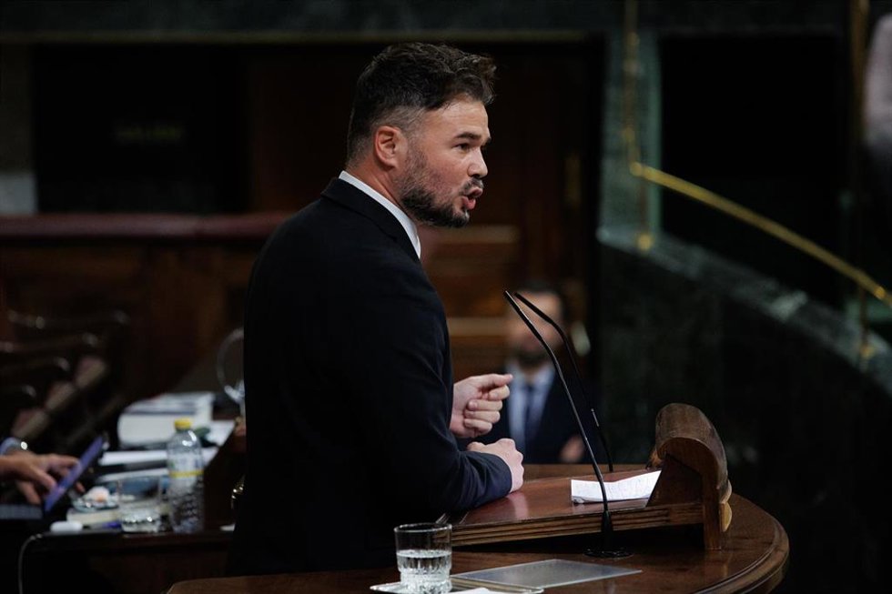 El portavoz parlamentario de ERC, Gabriel Rufián.