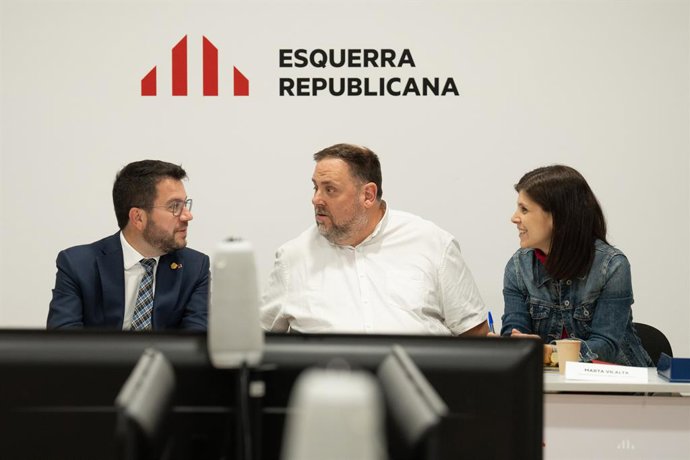 Pere Aragons, Oriol Junqueras i Marta Vilalta