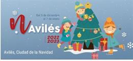Archivo - Cartel de la Navidad 2022 en Avilés.