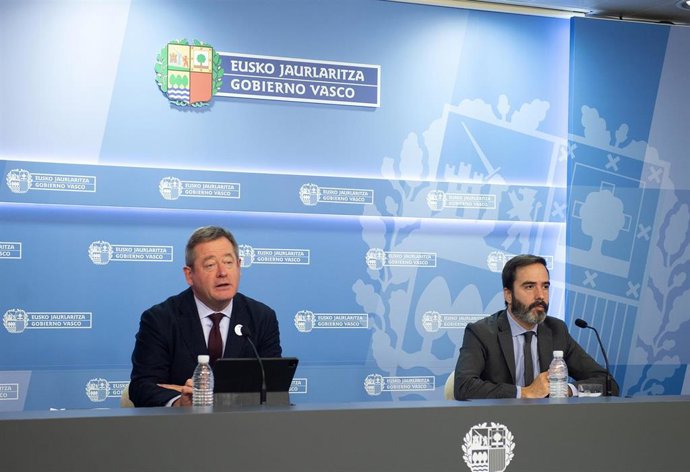Rueda de prensa tras el consejo de gobierno, en Vitoria