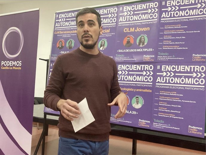 El candidato a la presidencia de la Junta y coordinador autonómico de Podemos CLM, José Luis Gascón.