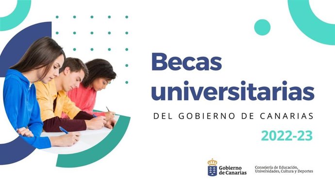 Archivo - Cartel de la campaña de becas universitarias del Gobierno de Canarias
