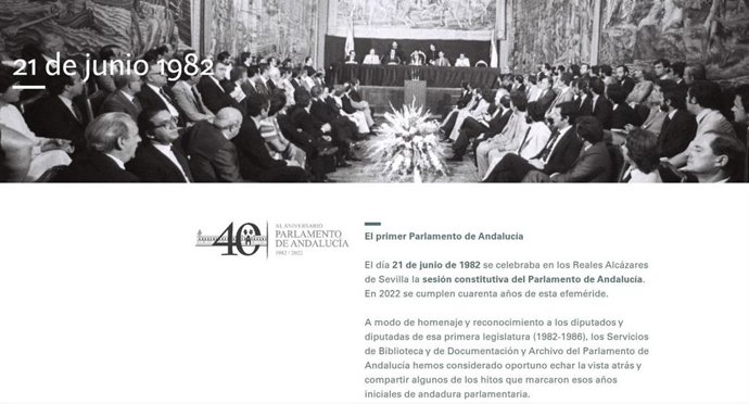 Monográfico 'online' del Parlamento andaluz sobre su primera legislatura.