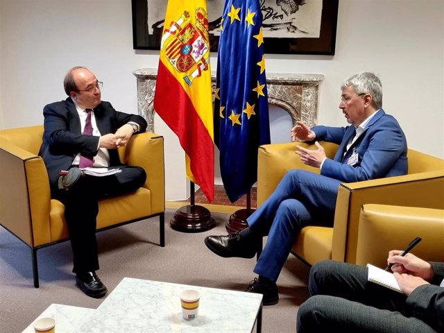 El ministro de Cultura y Deporte, Miquel Iceta, participa en Bruselas en el Consejo de Ministros de Cultura de la UE.
