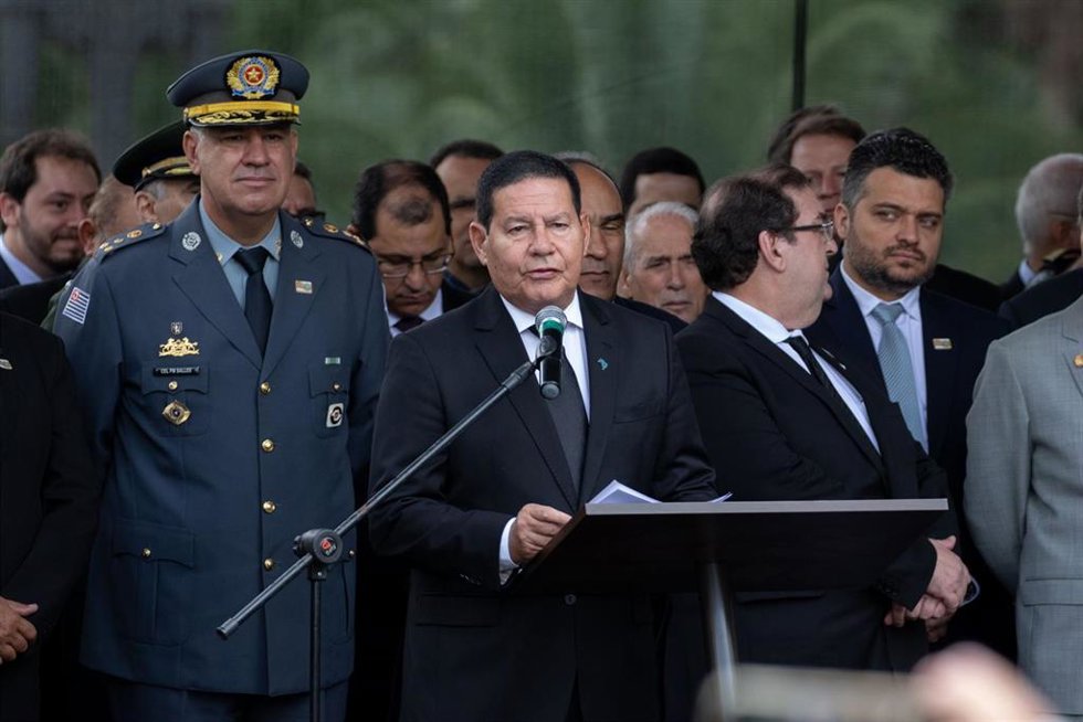El vicepresidente saliente de Brasil, Hamilton Mourao.