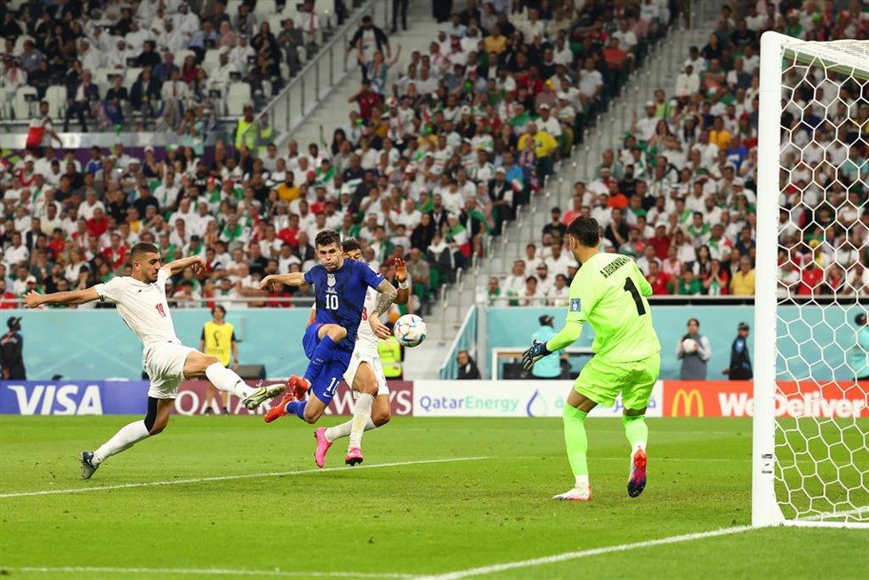 Christian Pulisic anota en el Irán-Estados Unidos del Mundial de Catar