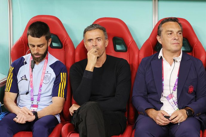 Head coach Luis Enrique of Spain during the FIFA World Cup 2022, Group E football match between Spain and Germany on November 27, 2022 at Al Bayt Stadium in Al Khor, Qatar - Photo Sebastian El-Saqqa / firo sportphoto / DPPI