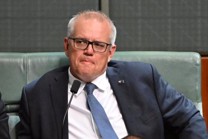 El ex primer ministro de Australia, Scott Morrison, en el Parlamento en Canberra