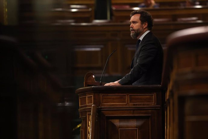 El portavoz de Vox en el Congreso de los Diputados, Iván Espinosa de los Monteros, en una sesión plenaria en el Congreso de los Diputados, a 21 de noviembre de 2022, en Madrid (España). 