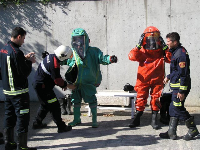Imagen del simulacro realizado en Toledo