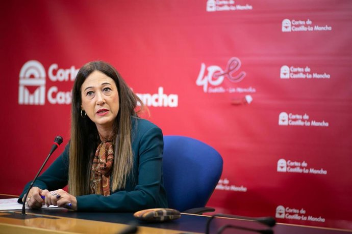 La directora del Instituto de la Mujer de C-LM, Pilar Callado, en rueda de prensa.