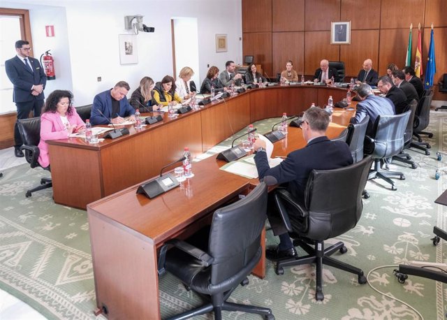 Imagen de este miércoles de la Junta de Portavoces del Parlamento de Andalucía.
