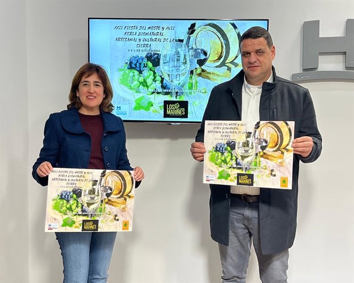 Presentación de la Fiesta del Mosto y Feria Bionatural, Artesanal y Cultural de Los Marines en la Diputación.
