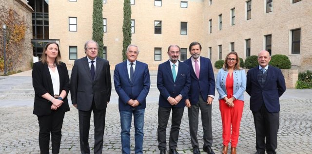 El presidente de Aragón, Javier Lambán, clausura la jornada organizada por la Fundación Giménez Abad titulada, 'Aragón y la España Territorial'.