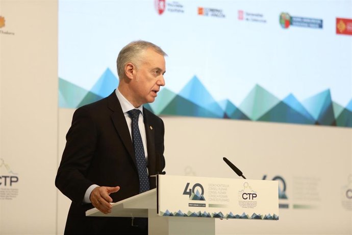 El lehendakari, Iñigo Urkullu, en el 40 Consejo Plenario de la CTP celebrado en Oñati (Gipuzkoa)