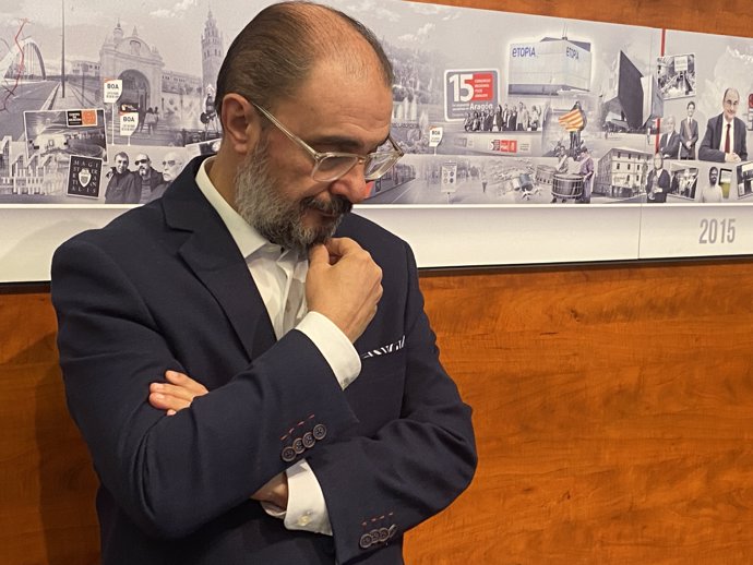 El presidente del Gobierno de Aragón y secretario general del PSOE regional, Javier Lambán.