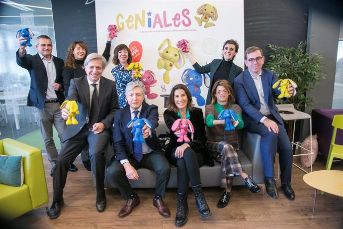Presentación de la nueva colección de peluches solidarios conocida como 'Geniales', por parte de Fundación Solidaridad Carrefour y Famosa.
