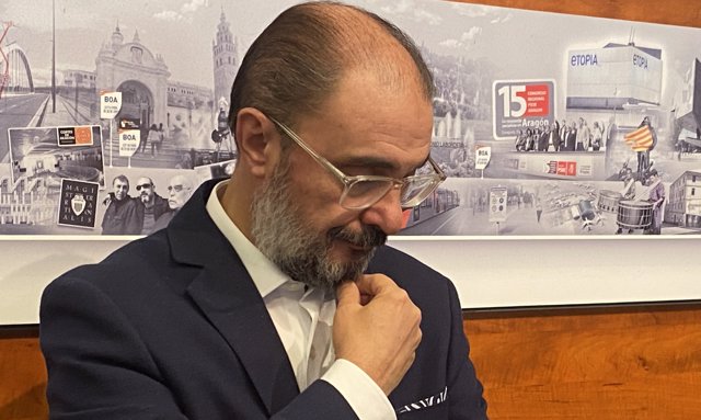 El presidente del Gobierno de Aragón y secretario general del PSOE regional, Javier Lambán.