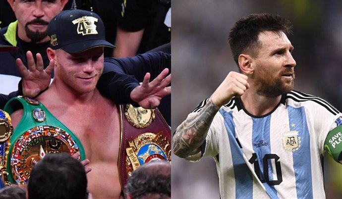 Saúl 'Canelo' Álvarez y Leo Messi