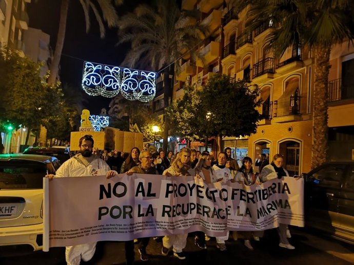 Manifestación convocada por la plataforma 'No al proyecto de Fertiberia'.