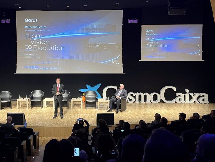 El consejero delegado de CaixaBank, Gonzalo Gortázar, este jueves en el CosmoCaixa