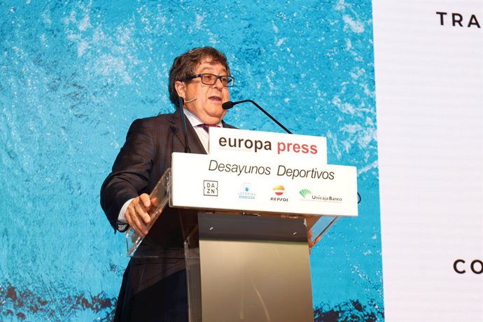 El director de la Comisión Española para la Lucha Antidopaje en el Deporte (CELAD), José Luis Terreros, protagoniza un desayuno deportivo de Europa Press, en el Auditorio Meeting Place, a 1 de diciembre de 2022, en Madrid (España).