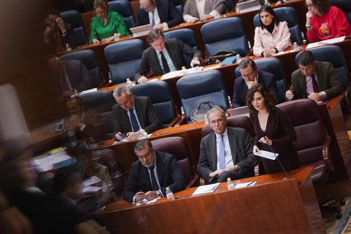 Isabel Díaz Ayuso en el Pleno de la Asamblea de Madrid. 1 diciembre 2022