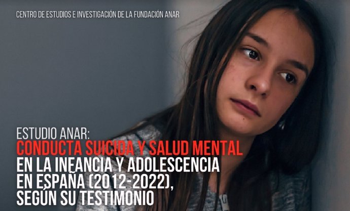 Portada del Estudio sobre conductas suicidas 2012-2022 de la Fundación ANAR.