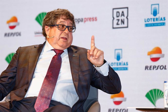 El director de la Comisión Española para la Lucha Antidopaje en el Deporte (CELAD), José Luis Terreros, protagoniza un desayuno deportivo de Europa Press, en el Auditorio Meeting Place, a 1 de diciembre de 2022, en Madrid (España).