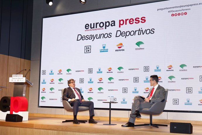 El director de la Comisión Española para la Lucha Antidopaje en el Deporte (CELAD), José Luis Terreros, durante su participación en los 'Desayunos Deportivos' de Europa Press