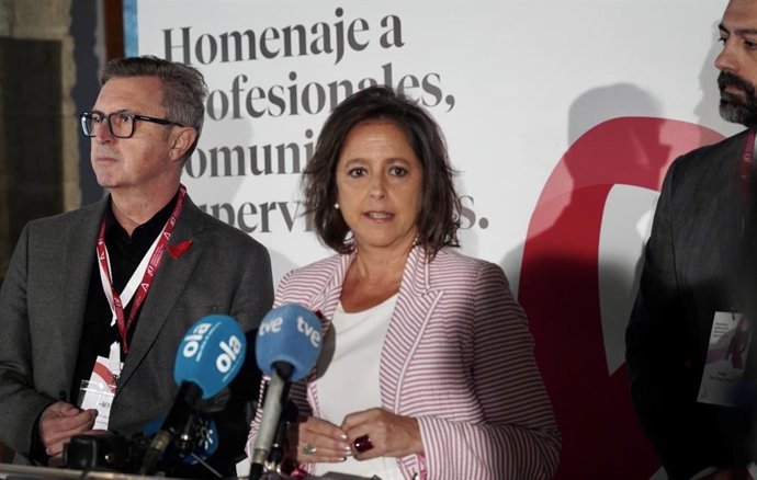 La consejera de Salud y Consumo, Catalina García, en el acto de homenaje a profesionales, comunidad y supervivientes del sida