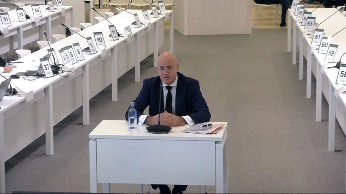 El ex jefe de seguridad de la ERA, Christopher Carr, en el juicio del Alvia