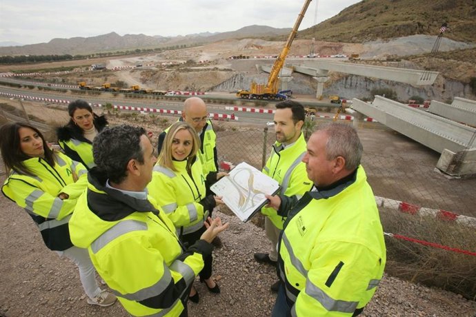 La consejera de Fomento visita las obras de la Autovía del Almanzora, en Almería.