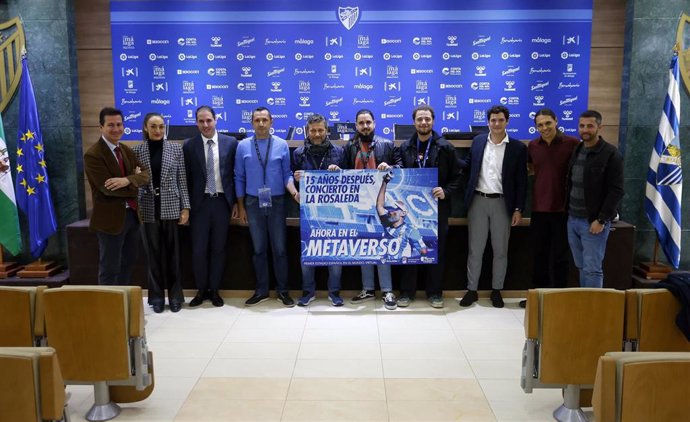 Presentación de concierto en el metatarso de La Rosaleda