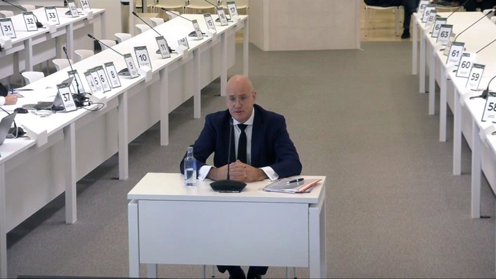 El ex jefe de seguridad de la ERA, Christopher Carr, en el juicio del Alvia