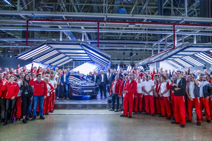 Acto en el que se ha desvelado el Cupra Terramar en la planta de Audi en Gyor (Hungría).