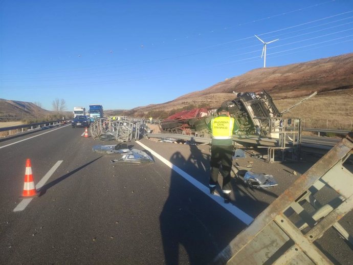 Accidente vial en Medinaceli (Soria).