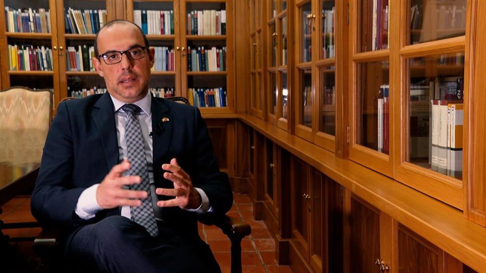El presidente de las Cortes de Castilla-La Mancha, Pablo Bellido, en entrevista con Europa Press