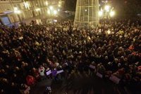 Multitudinaria concentración en las calles de Lugo en repulsa por el crimen de Cristina Cabo