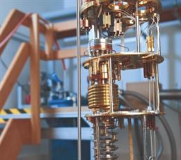 Criostato utilizado para alcanzar temperaturas de hasta 20 milikelvin.