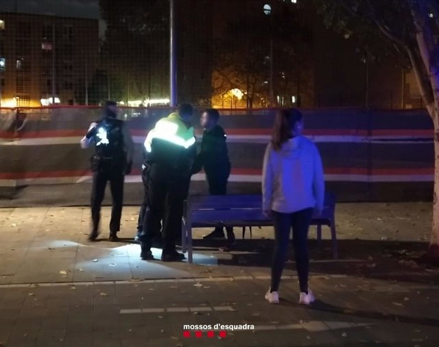 Imatge del dispositiu policial