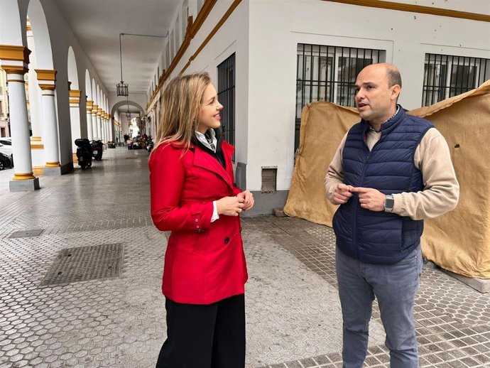 Cristina Peláez en el mercado del Arenal