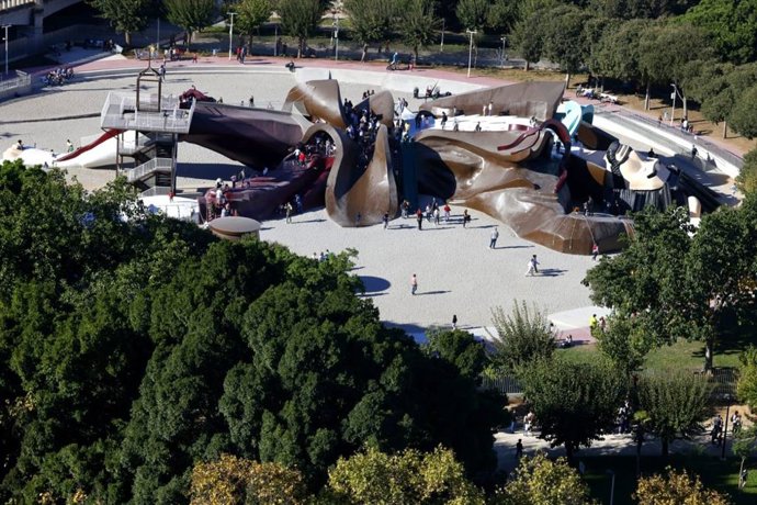 Imagen del parque Gulliver de Valncia tras su reciente reapertura. 