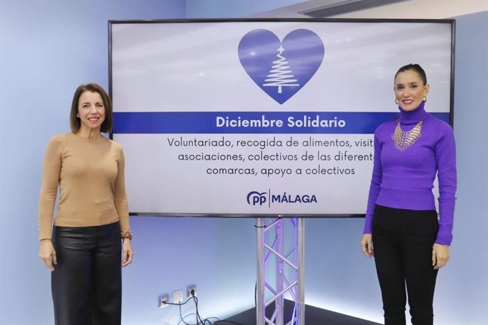 La portavoz del PP de Málaga, Elisa Pérez de Siles, y la vicesecretaria de Sociedad del Bienestar, Inclusión Social, Igualdad y Familias del PP de Málaga, Lucía Yeves
