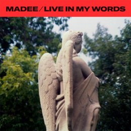 Portada del senzill 'Live in my words' del grup de rock Madee